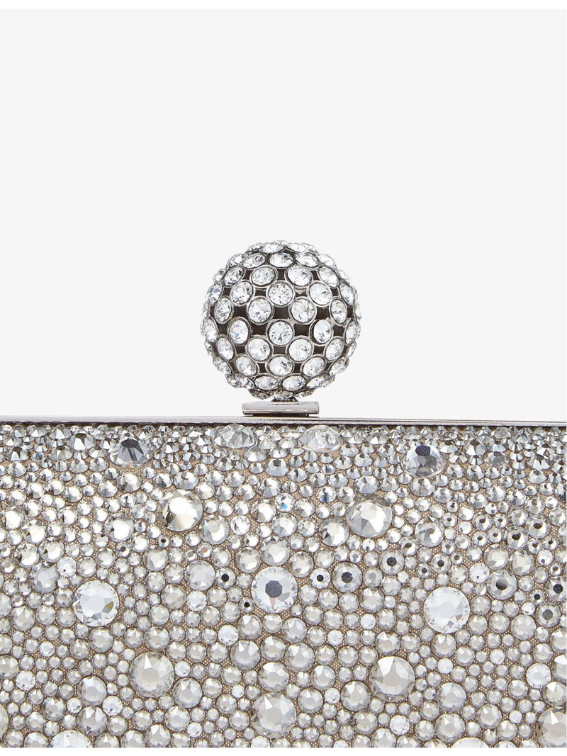 Jimmy Choo Cloud crystal-embellished suede clutch bag, UK version