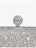 Jimmy Choo Cloud crystal-embellished suede clutch bag, UK version