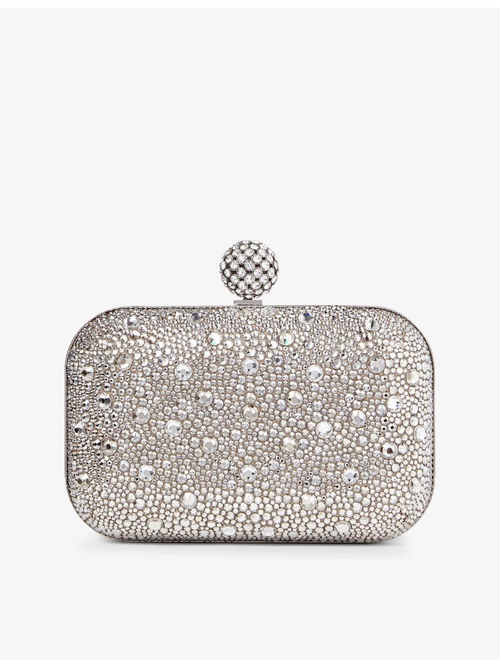 Jimmy Choo Cloud crystal-embellished suede clutch bag, UK version