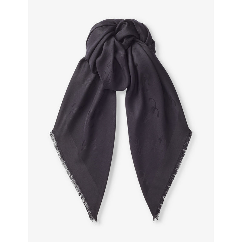Jimmy Choo silk-blend scarf 140cm square (British brand)