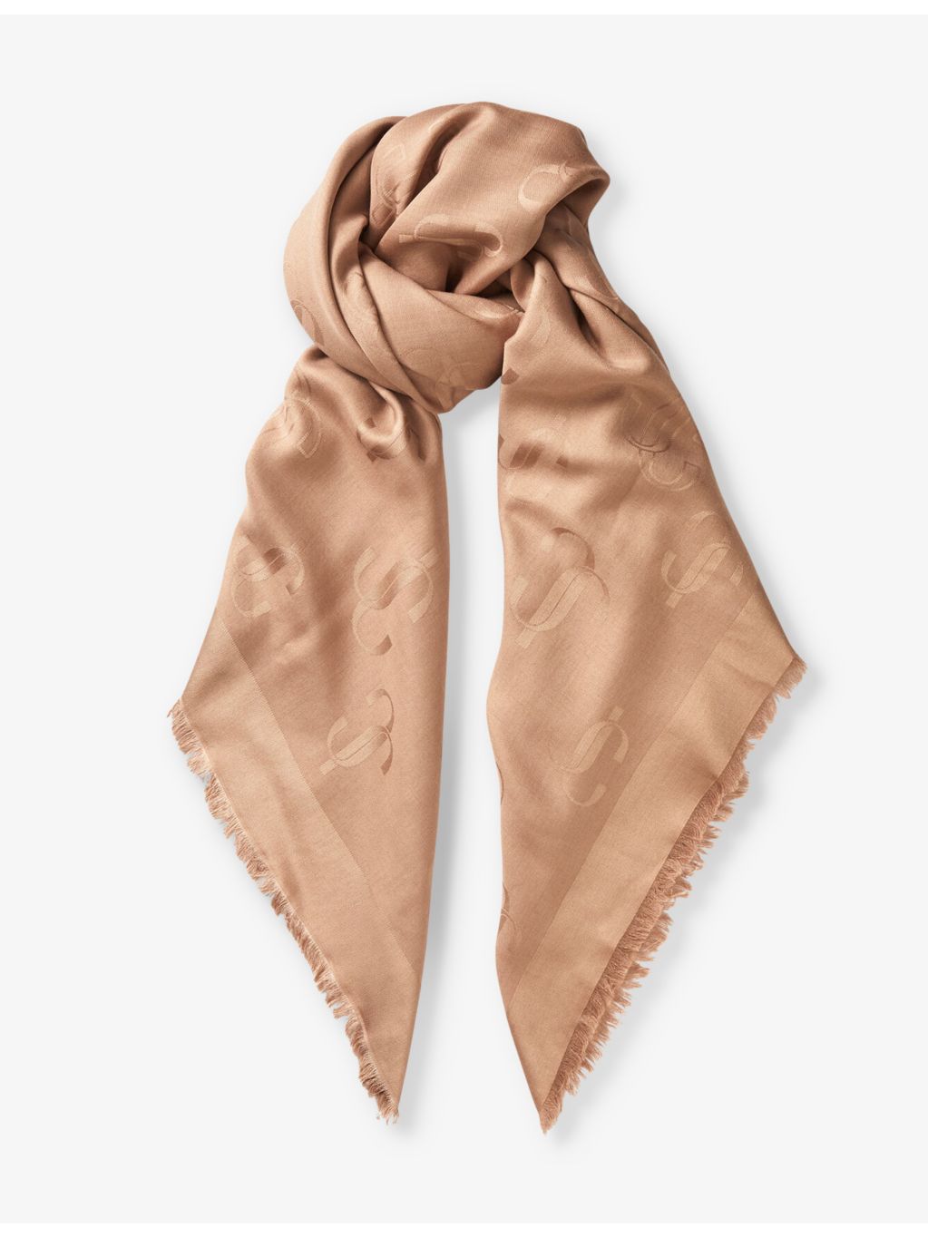 Jimmy Choo brand-print silk-blend scarf (British brand)