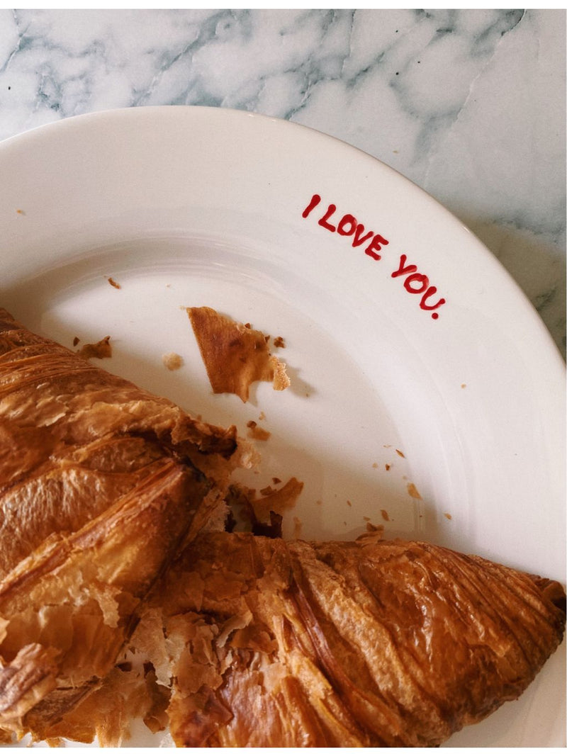 Anna Nina I Love You ceramic plate 22cm, imported from the UK
