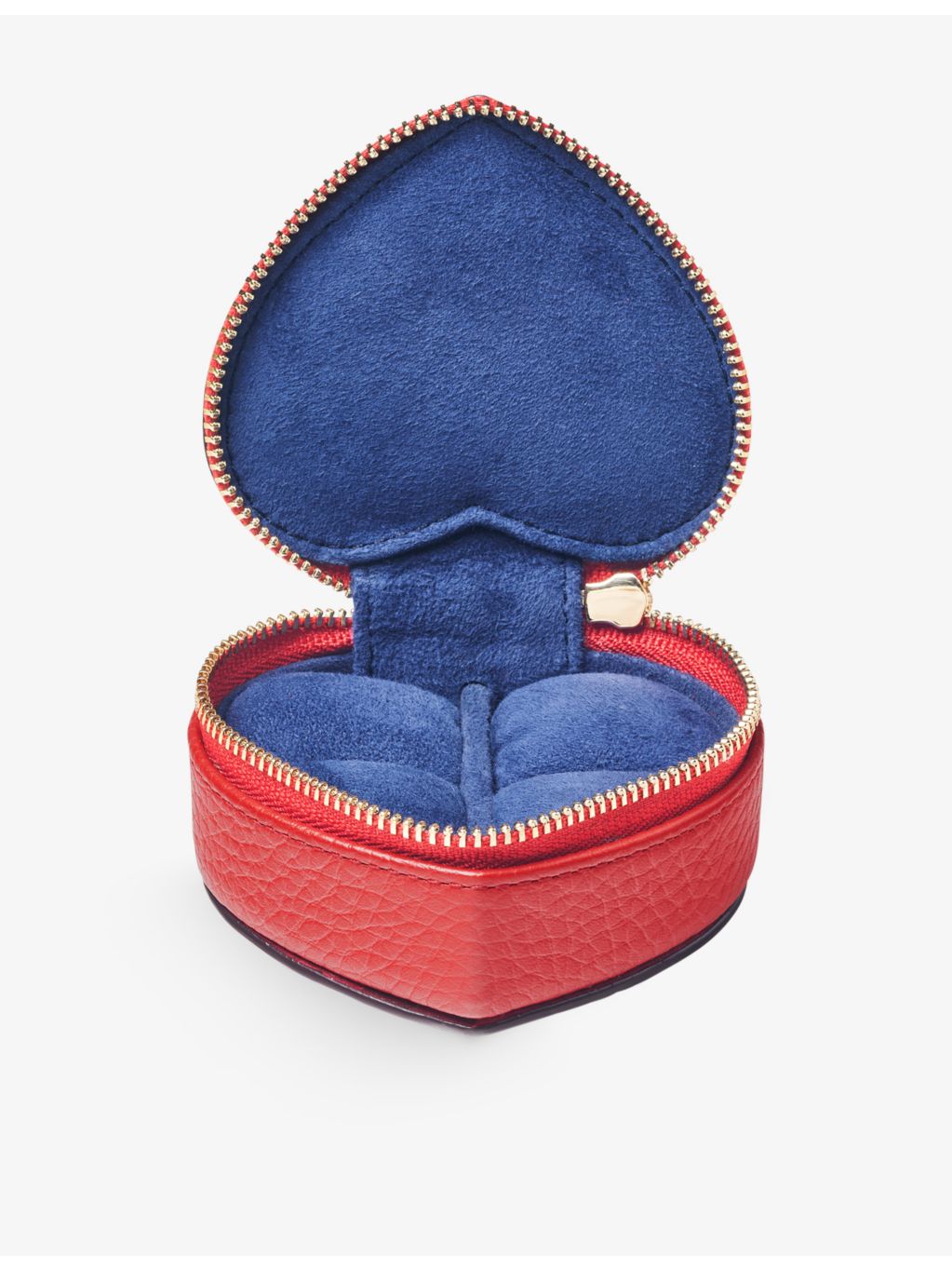 Aspinal of London heart-shaped leather ring box - British product