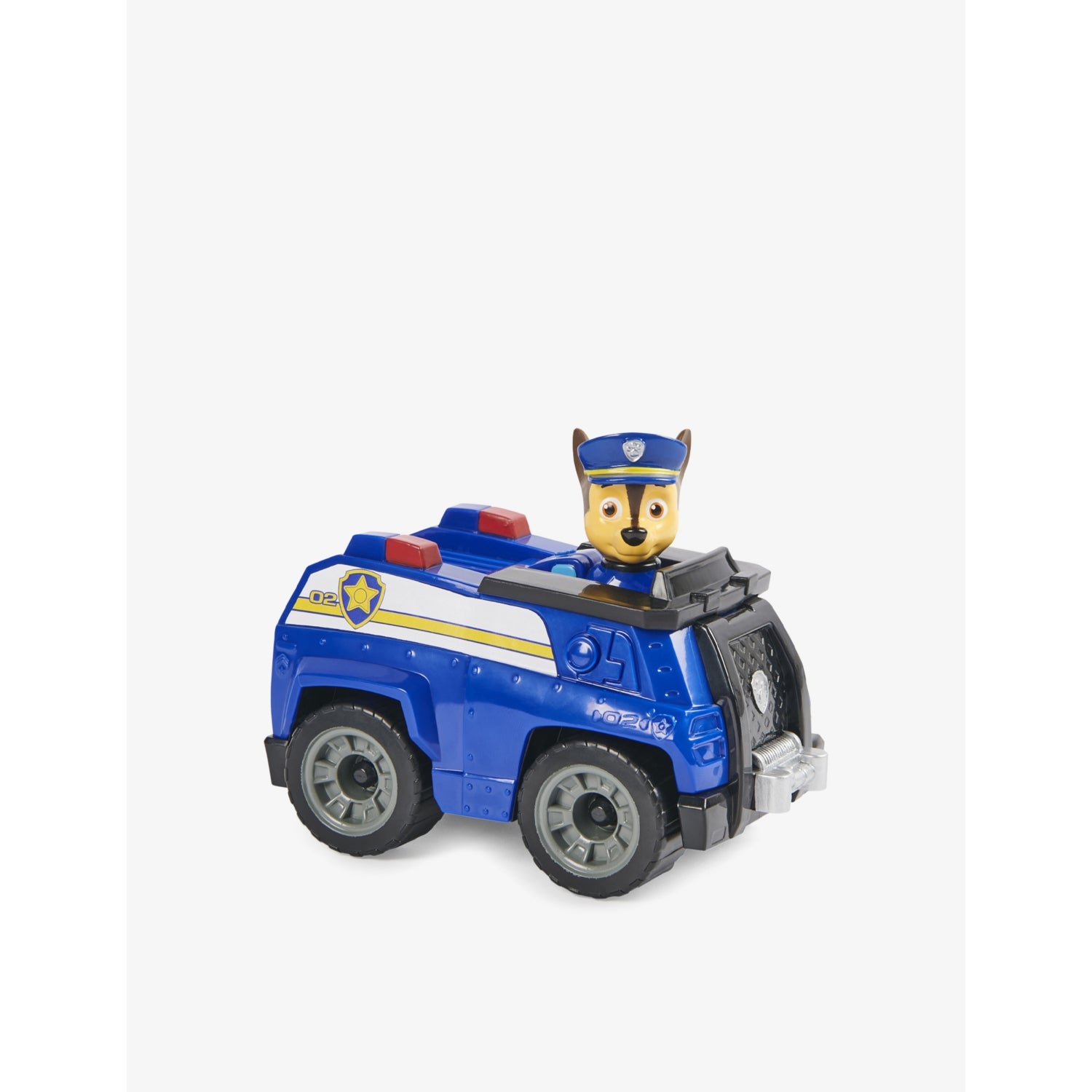 Paw Patrol Chase vehicle playset with pup figure (British brand)