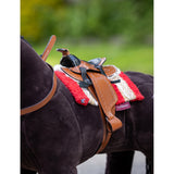Lemieux mini western leather toy pony saddle, UK version