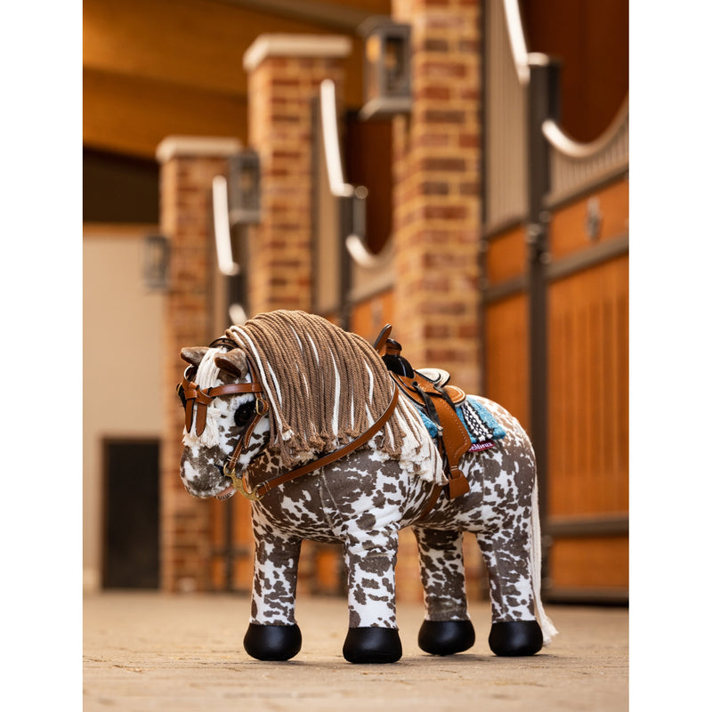 Lemieux mini western leather toy pony saddle, UK version