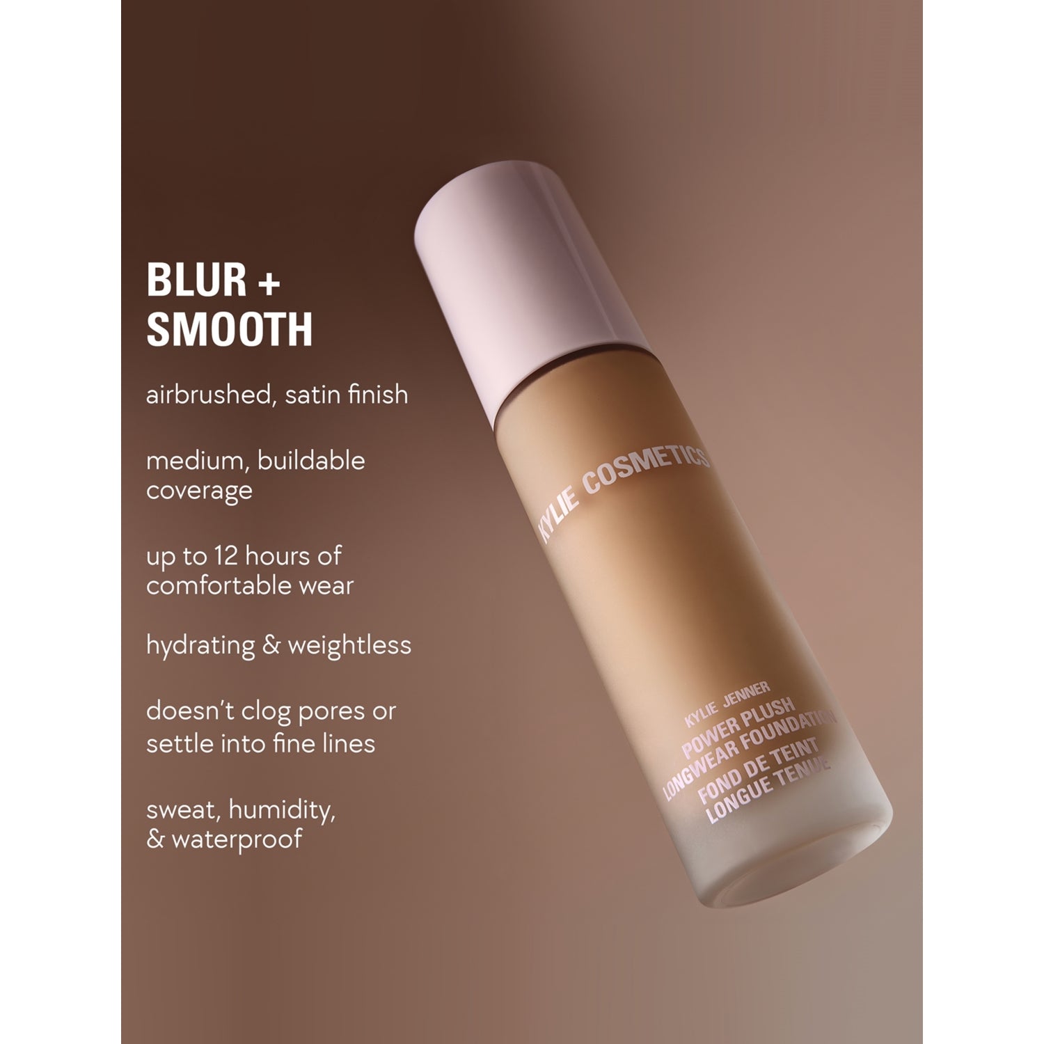 Kylie Cosmetics Power Plush long-wear foundation 30ml (British brand)