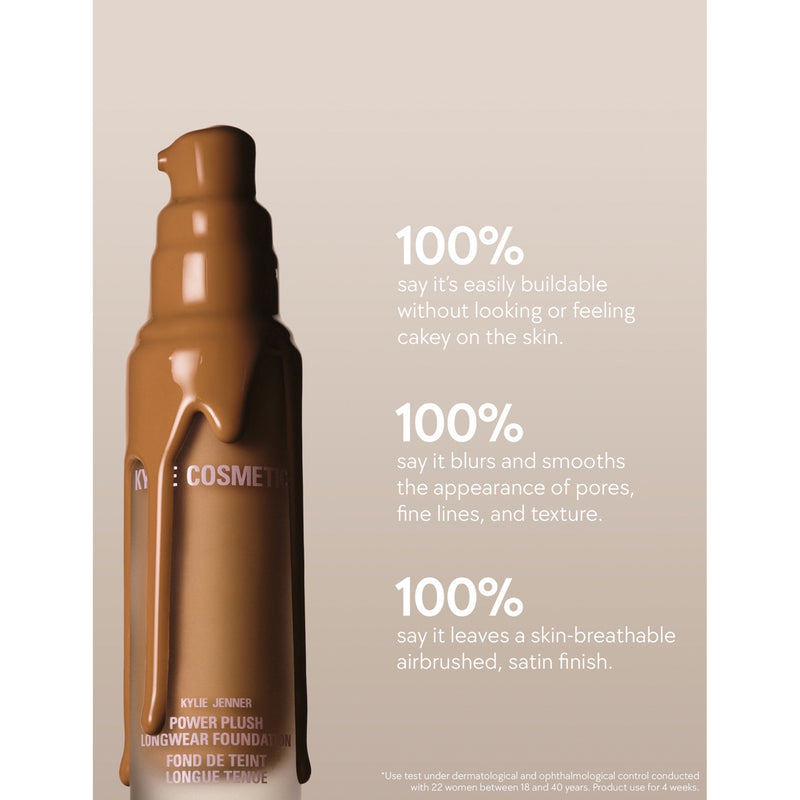 Kylie Cosmetics Power Plush long-wear foundation 30ml (British brand)