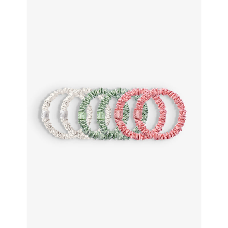 Bellerose silk scrunchies pack of six, imported from the UK
