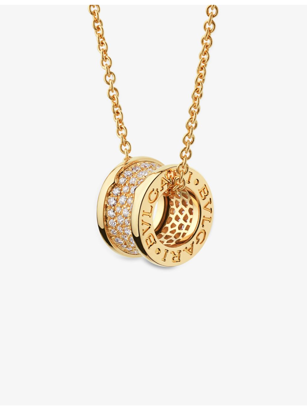 Bvlgari B.zero1 diamond pendant necklace 0.87ct yellow gold - British product