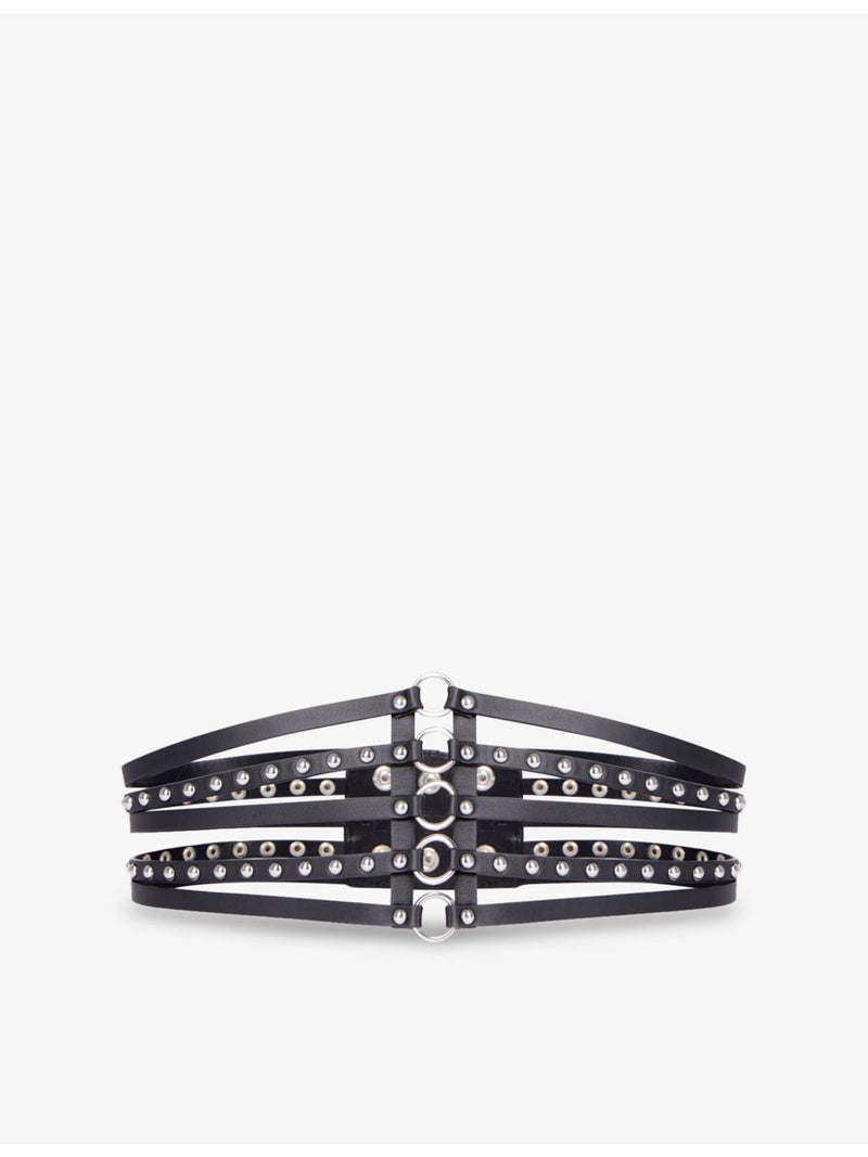 The Kooples stud-embellished leather corset belt (British brand)