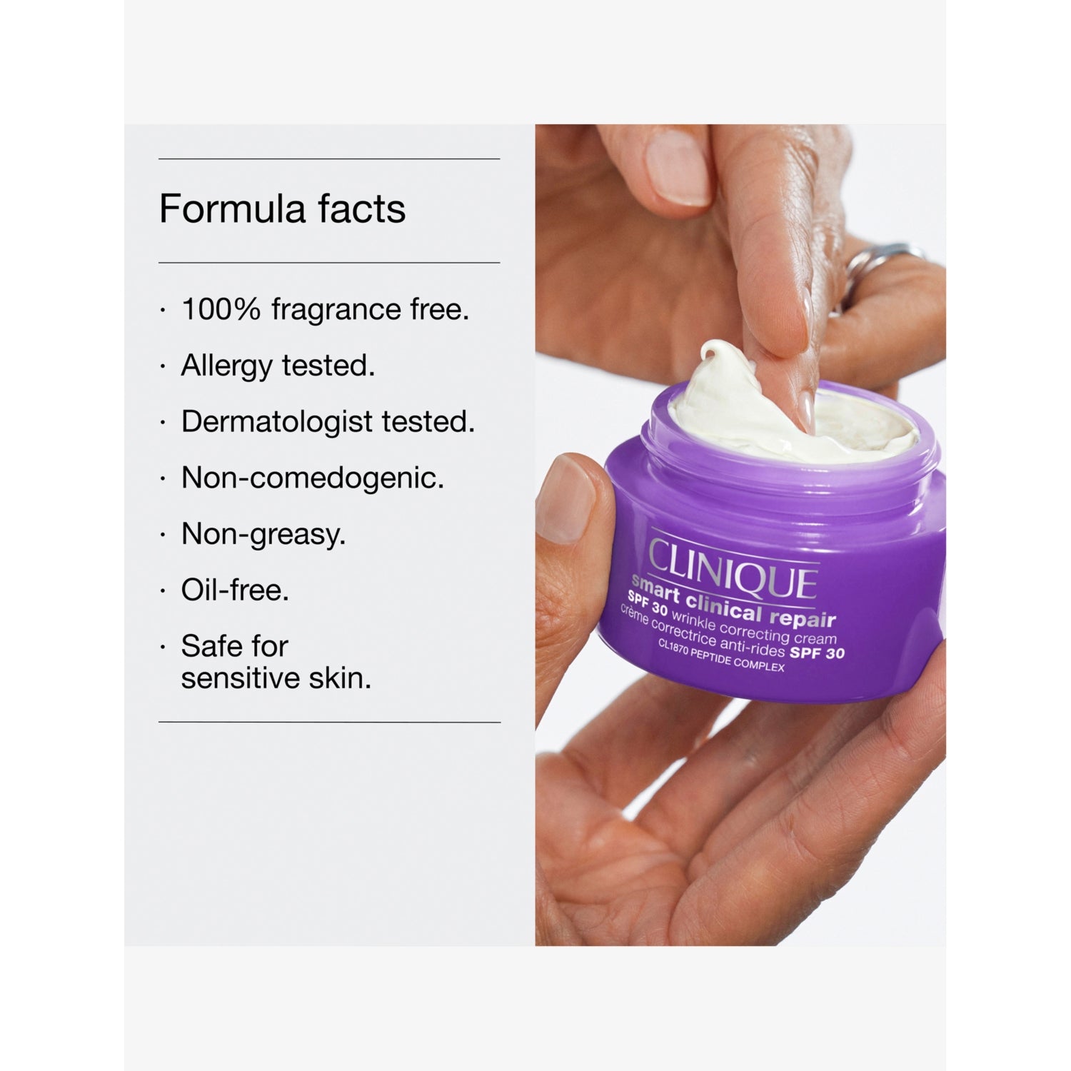 Clinique SPF 30 wrinkle correcting cream, imported from the UK