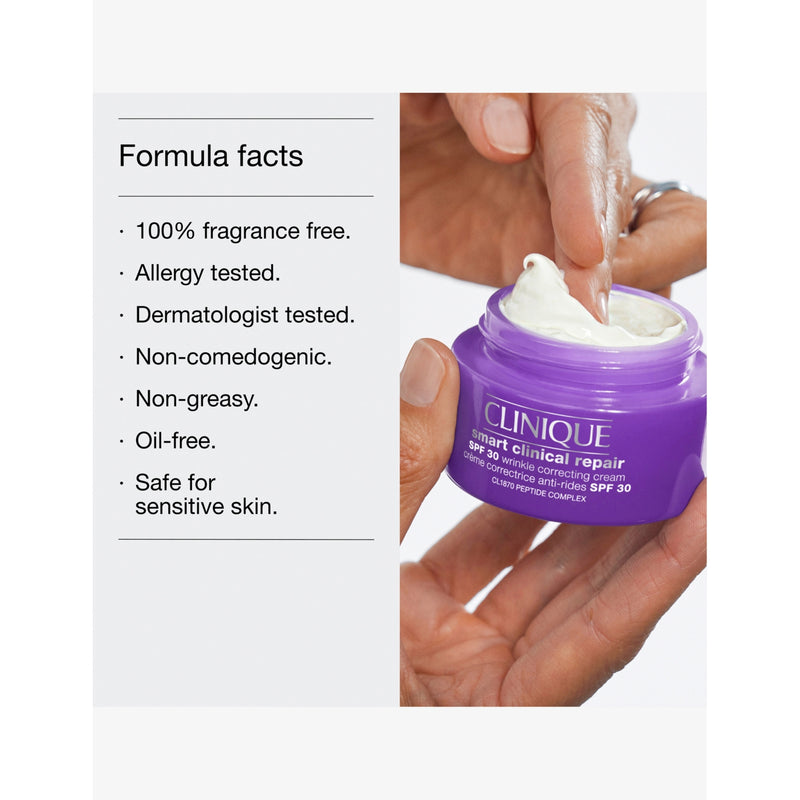Clinique SPF 30 wrinkle correcting cream, imported from the UK