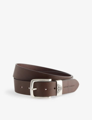 Emporio Armani Logo-embossed Leather Belt, 106cm