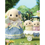 Sylvanian Families Flora Rabbit Family playset with baby carriage - British product