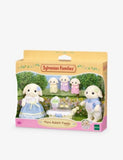 Sylvanian Families Flora Rabbit Family playset with baby carriage - British product