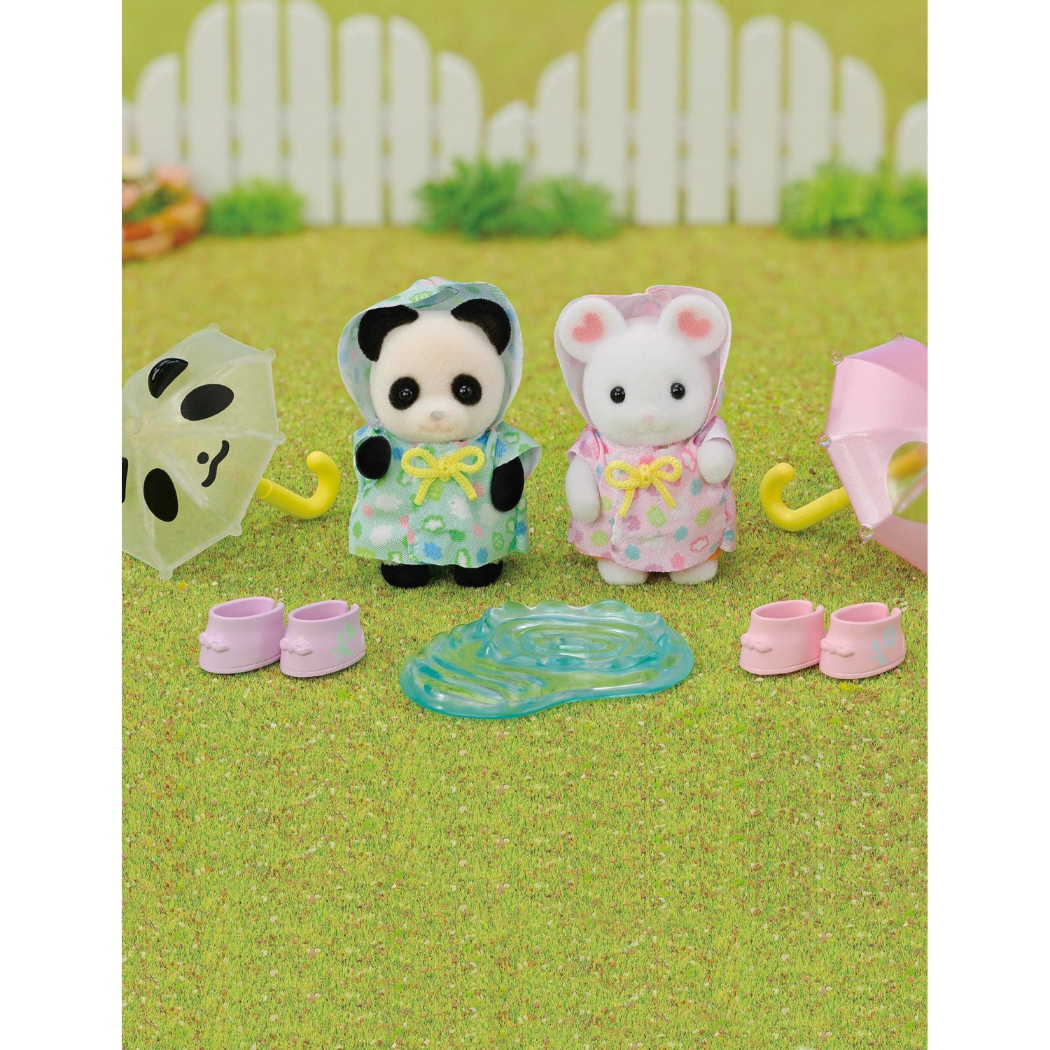 Sylvanian Families Rainy Day Duo playset with baby figures (British brand)