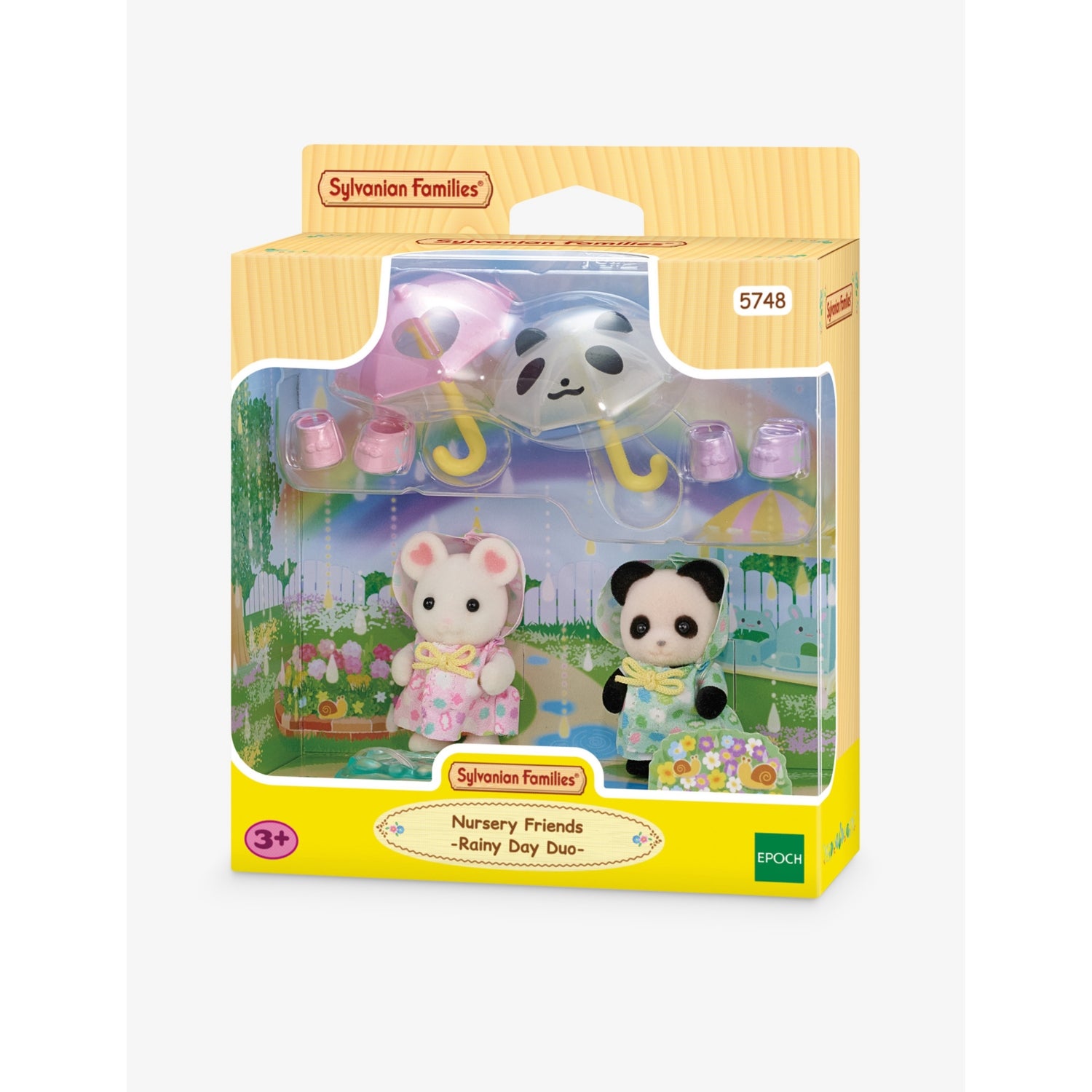Sylvanian Families Rainy Day Duo playset with baby figures (British brand)