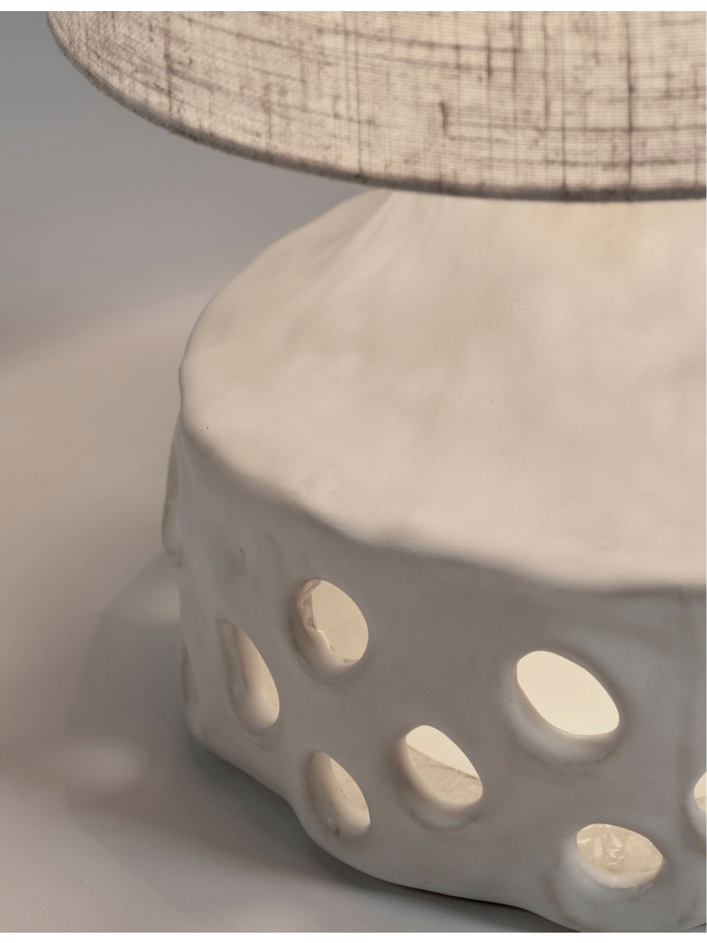 Serax Sophie Casier Oya ceramic table lamp 42cm, imported from the UK
