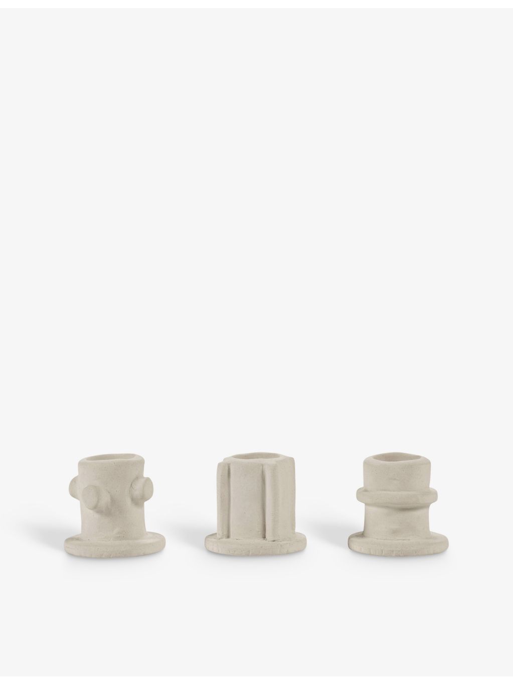Serax stoneware candle holders set of three - British product