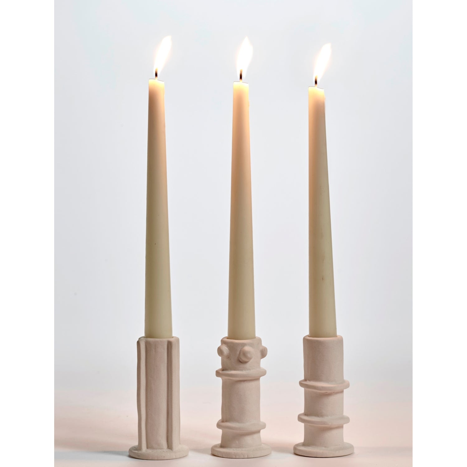 Serax stoneware candle holders set of three, imported from the UK