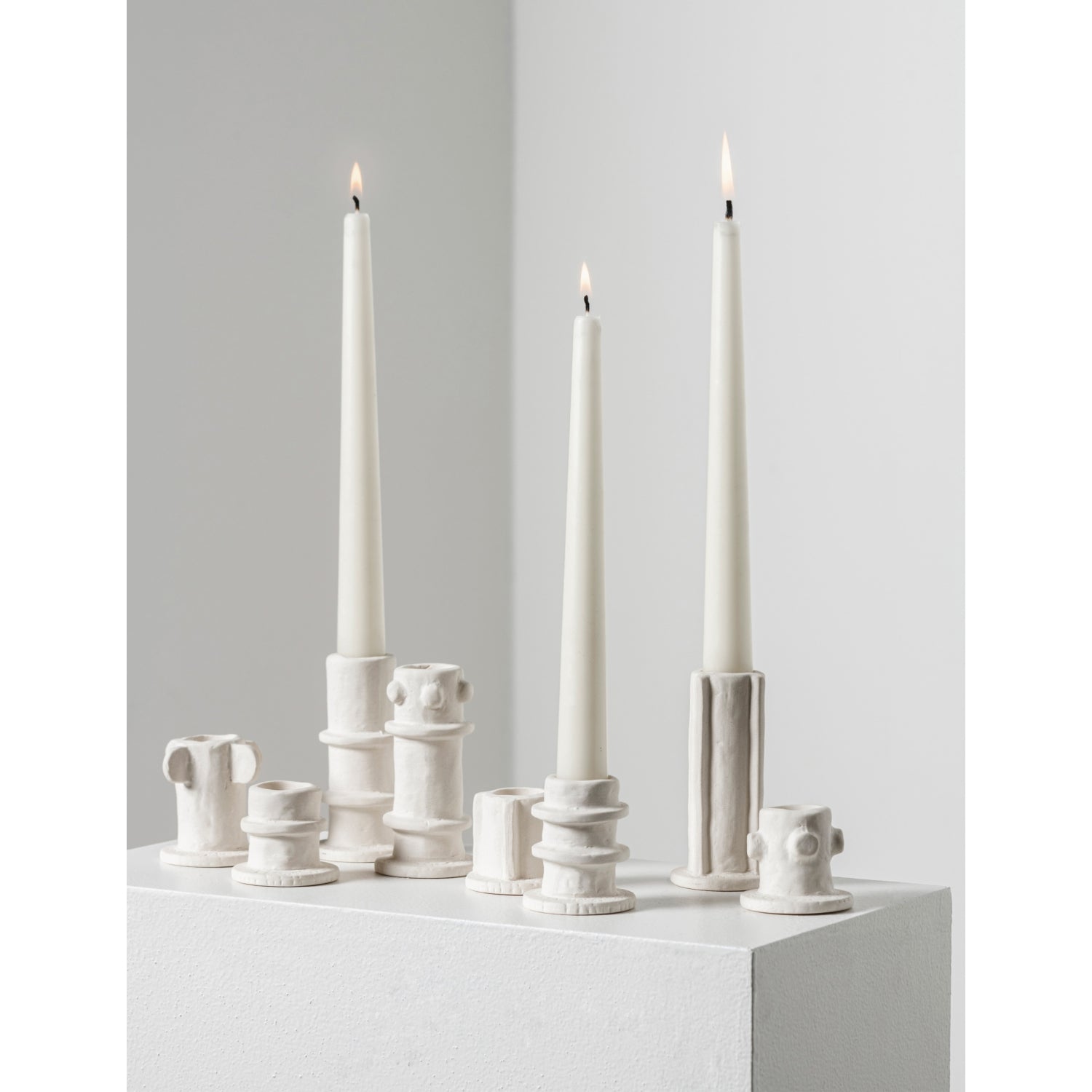 Serax stoneware candle holders set of three, imported from the UK