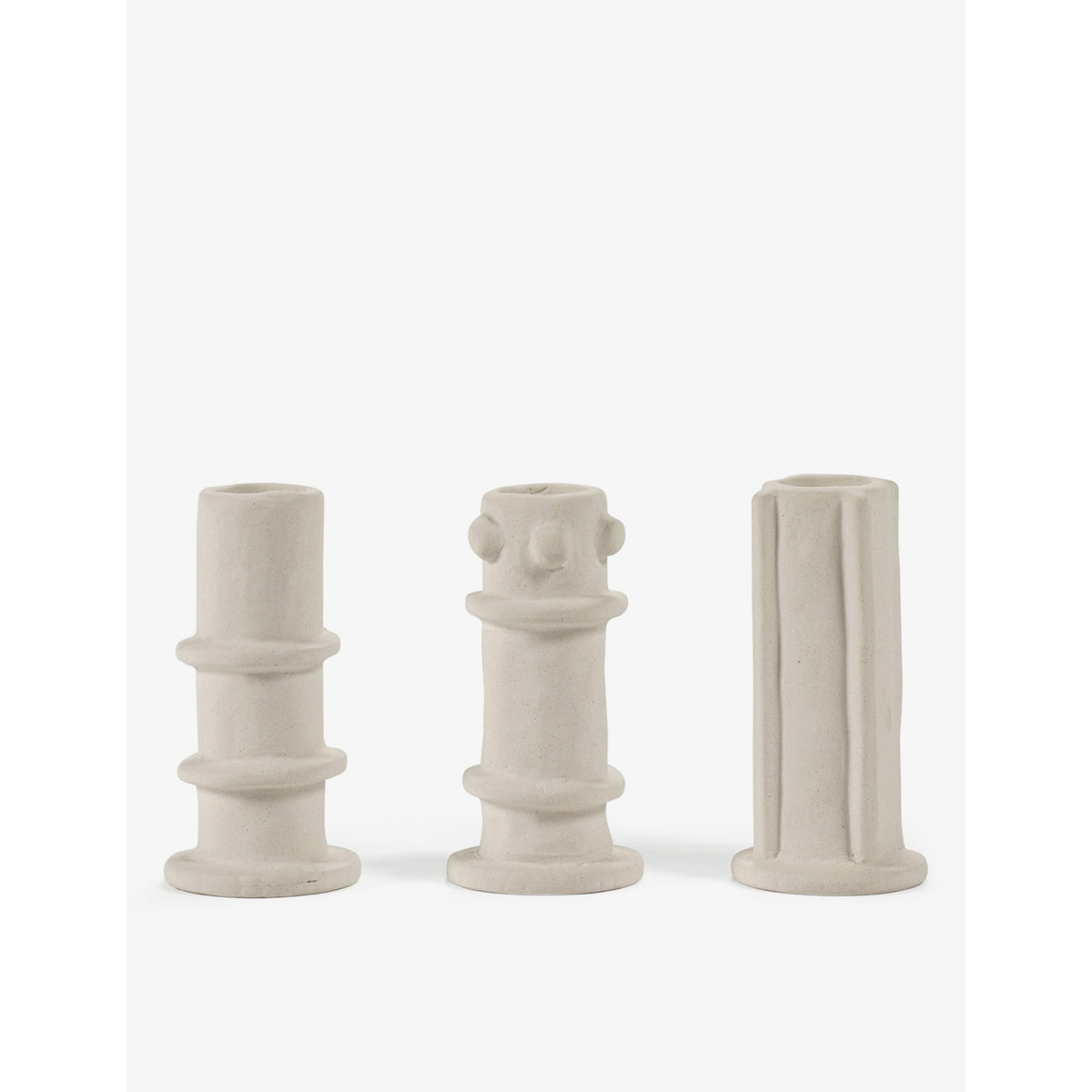 Serax stoneware candle holders set of three, imported from the UK