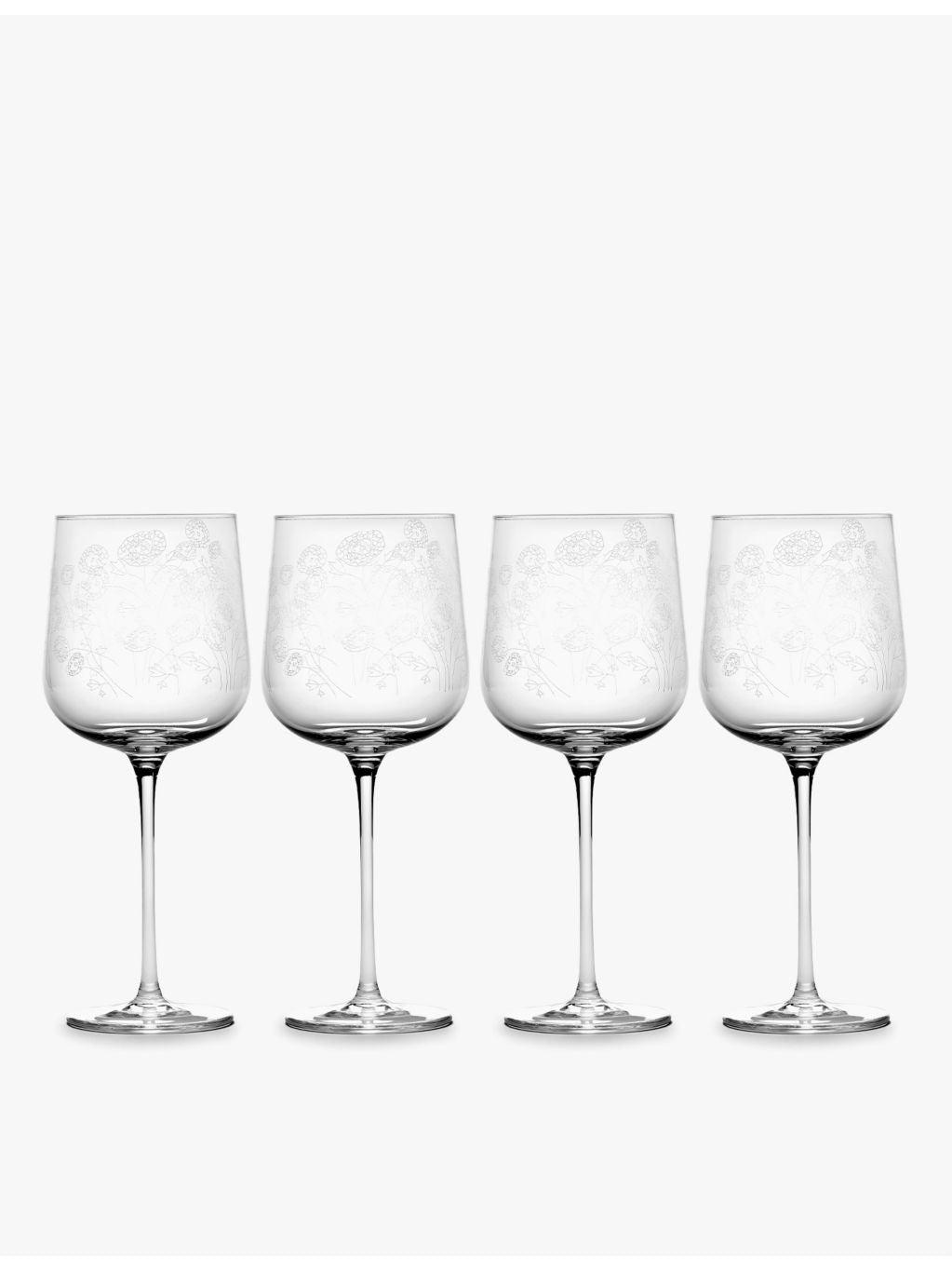Serax Marni Midnight Flowers glasses set of four, imported from the UK