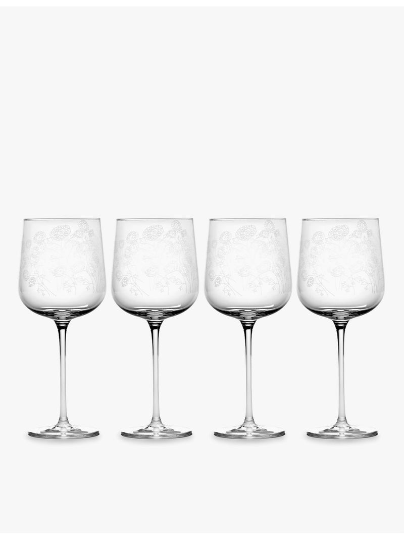Serax Marni Midnight Flowers glasses set of four, imported from the UK