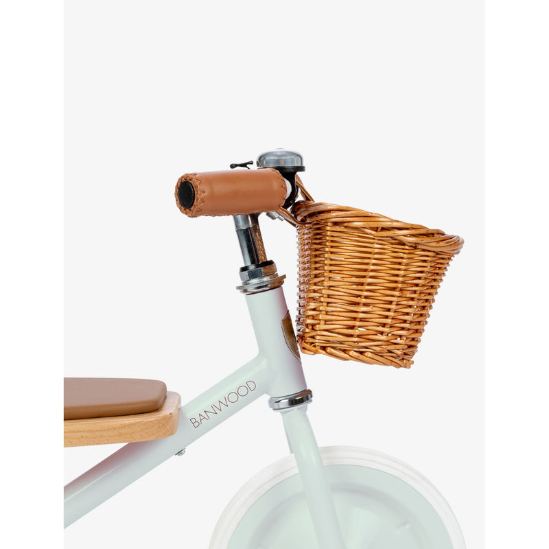 Banwood steel tricycle with woven basket, UK version