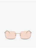 Giorgio Armani AR1512M pillow-frame metal sunglasses, imported from the UK