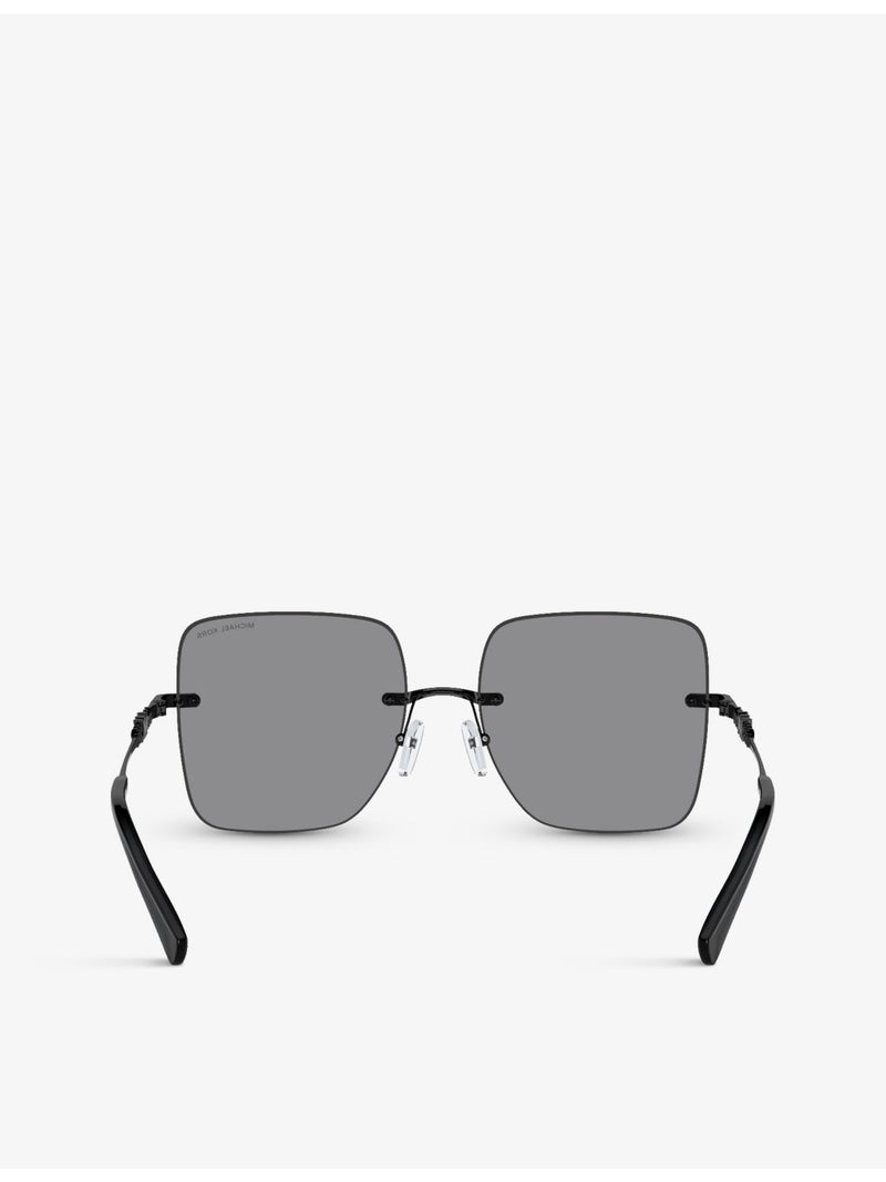 Michael Kors MK1150 Quebec square-frame metal sunglasses - British product