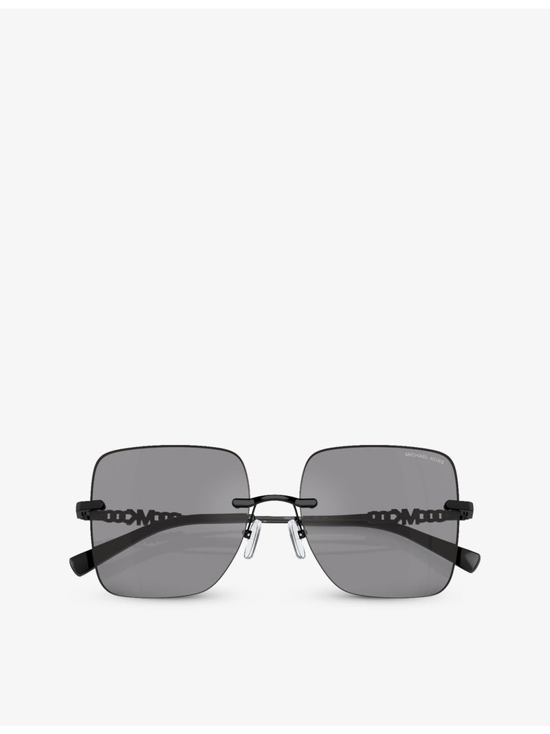 Michael Kors MK1150 Quebec square-frame metal sunglasses - British product