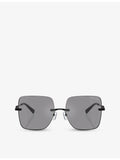 Michael Kors MK1150 Quebec square-frame metal sunglasses - British product