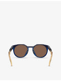 Oakley round-frame acetate sunglasses with polarised lenses - British product