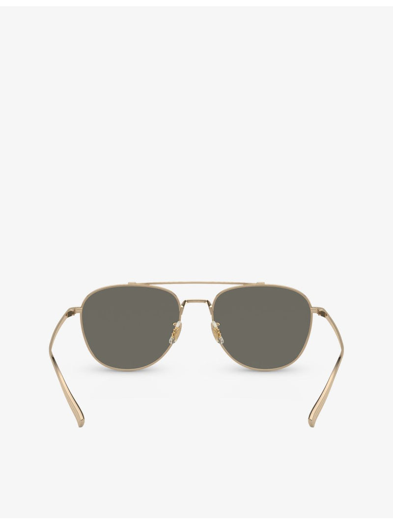 Oliver Peoples pilot titanium sunglasses OV1335ST, imported from the UK