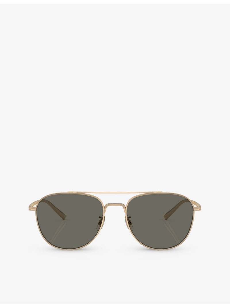 Oliver Peoples pilot titanium sunglasses OV1335ST, imported from the UK