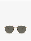 Oliver Peoples pilot titanium sunglasses OV1335ST, imported from the UK