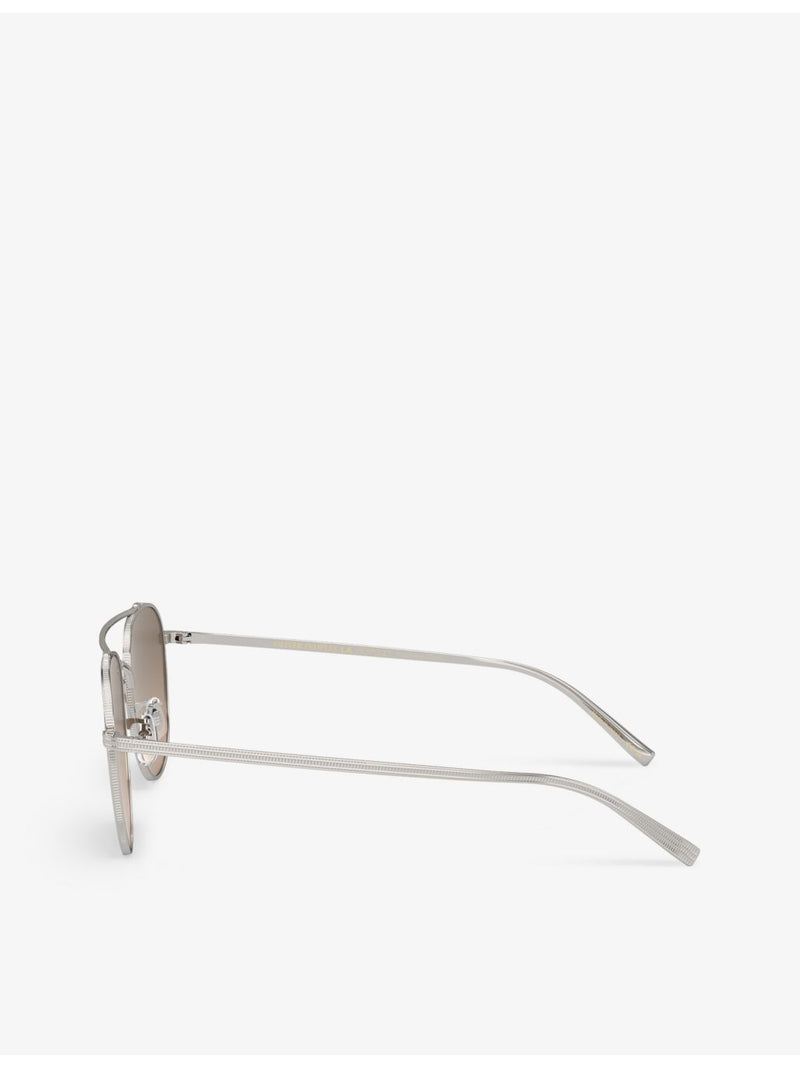 Oliver Peoples Rivetti pilot titanium sunglasses with 5.5cm lenses (British brand)