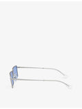 Ray-Ban Emy rectangle-frame metal sunglasses RB3741 - British product