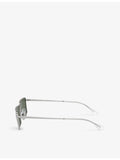Ray-Ban RB3741 Emy rectangular metal sunglasses, imported from the UK