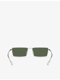 Ray-Ban RB3741 Emy rectangular metal sunglasses, imported from the UK
