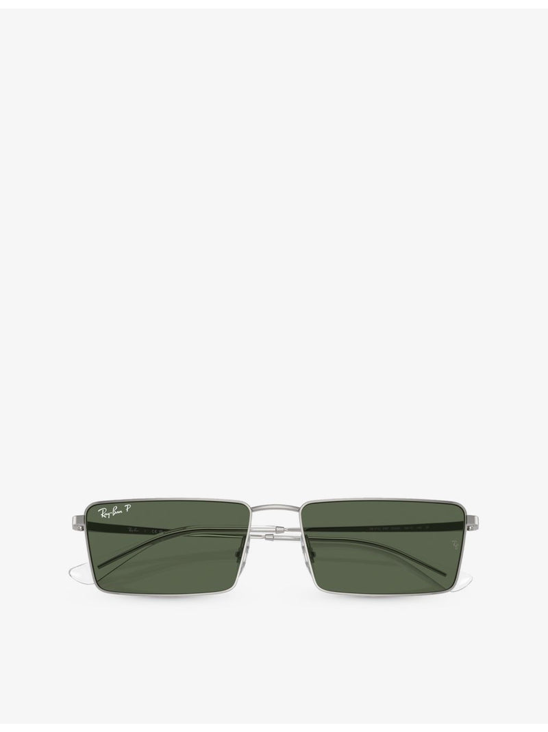 Ray-Ban RB3741 Emy rectangular metal sunglasses, imported from the UK