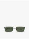 Ray-Ban RB3741 Emy rectangular metal sunglasses, imported from the UK