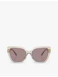 Swarovski SK6016 irregular-frame acetate sunglasses, imported from the UK