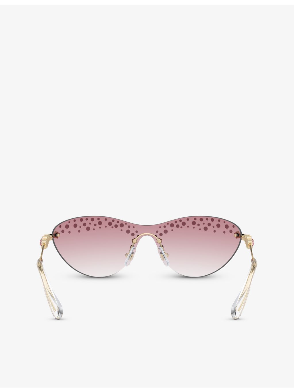 Swarovski cat-eye sunglasses with acetate frame and gold-tone hardware (British brand)