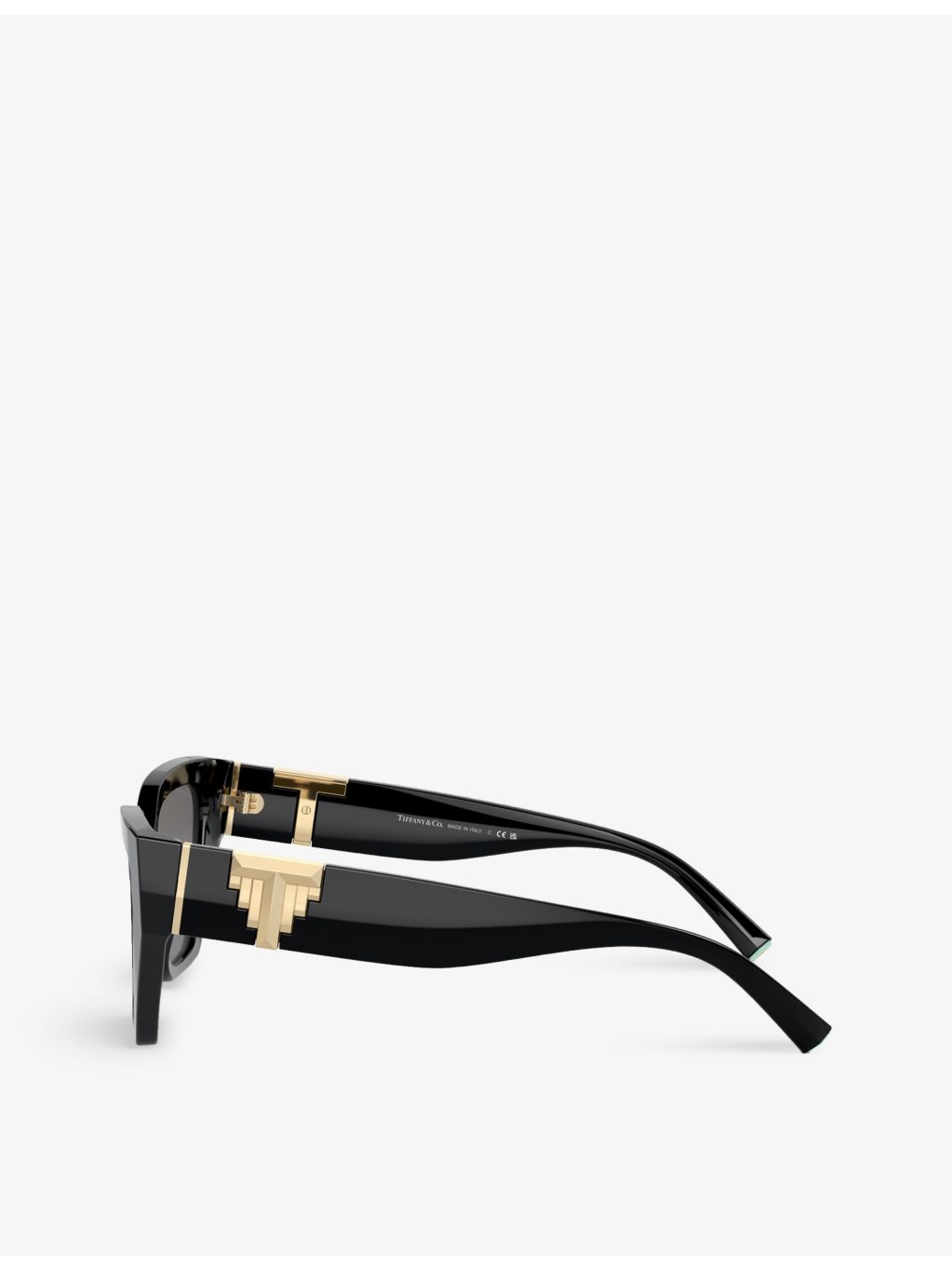 Tiffany TF4218 irregular frame sunglasses with gold hardware, UK version