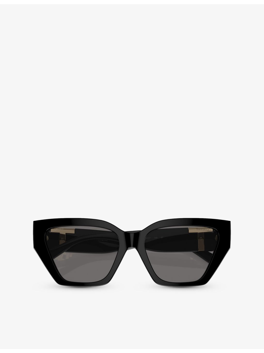 Tiffany TF4218 irregular frame sunglasses with gold hardware, UK version