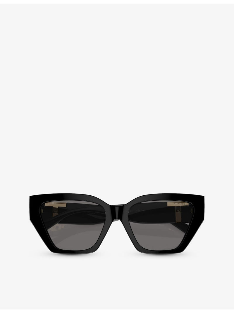 Tiffany TF4218 irregular frame sunglasses with gold hardware, UK version