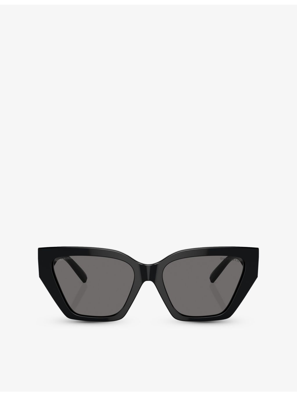 Tiffany TF4218 irregular frame sunglasses with gold hardware, UK version